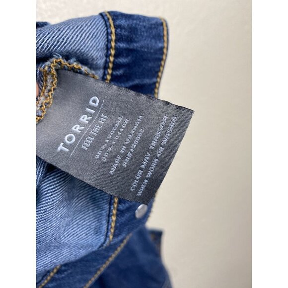 Torrid Blazer Blue Jean‎ Jacket Womens Plus size 3X Denim Classic Closet staple - Picture 4 of 14